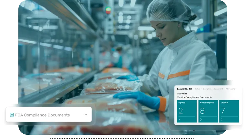 Compliance management image to simplify regulatory compliance with Meat ERP