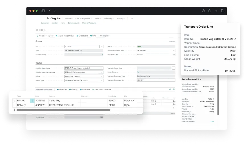 Dashboard screen of activities in Distribution Management