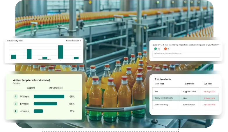 image of juice industry showcasing supplier management