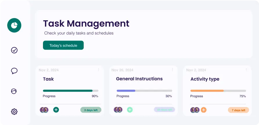 screen of work order management