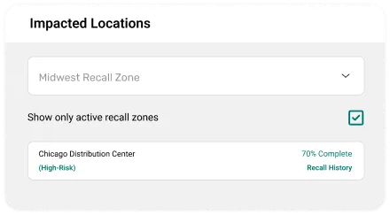 screen of geographical tracking