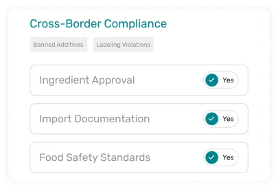 screen of Cross-Border Compliance Checker