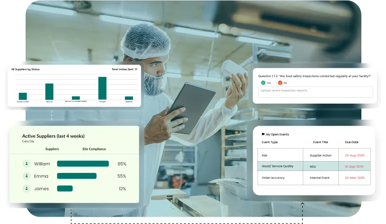 image showcasing Supplier Management tools for conducting supplier risk assesments