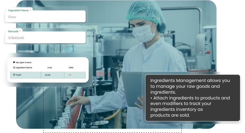 image showcasing how to maintain records using ingredient management