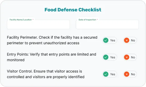 image of Food Defense Management