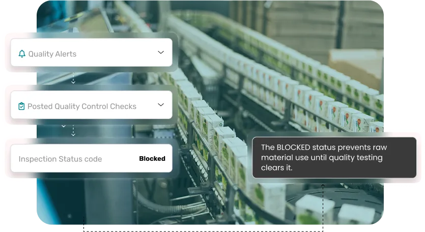 screen showcasing activities in quality management