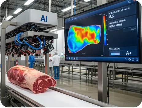 image of meat gradding & marbling scoring