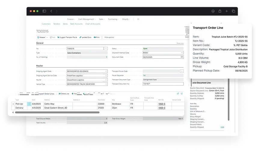 screen of packaging & distribution management