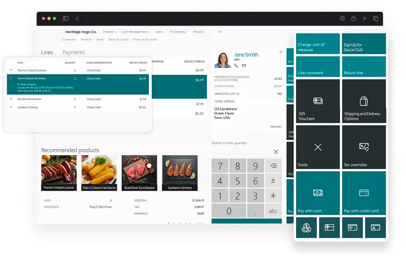 dashboard screen of activities in ecommerce and customer portal