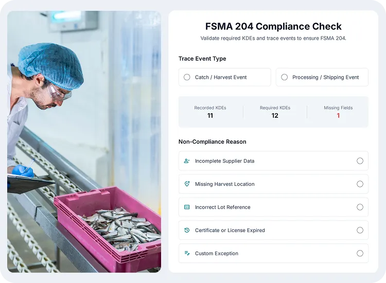 image of fsma 204 compliance check