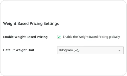 image of Weight-Based Pricing