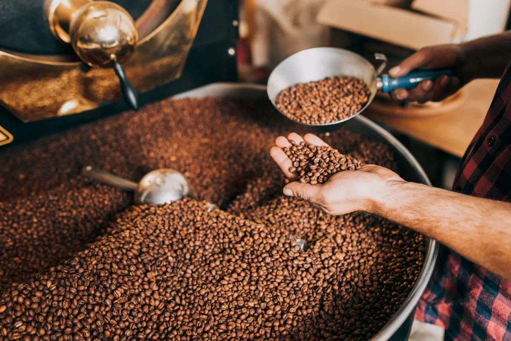 coffee beans roasting