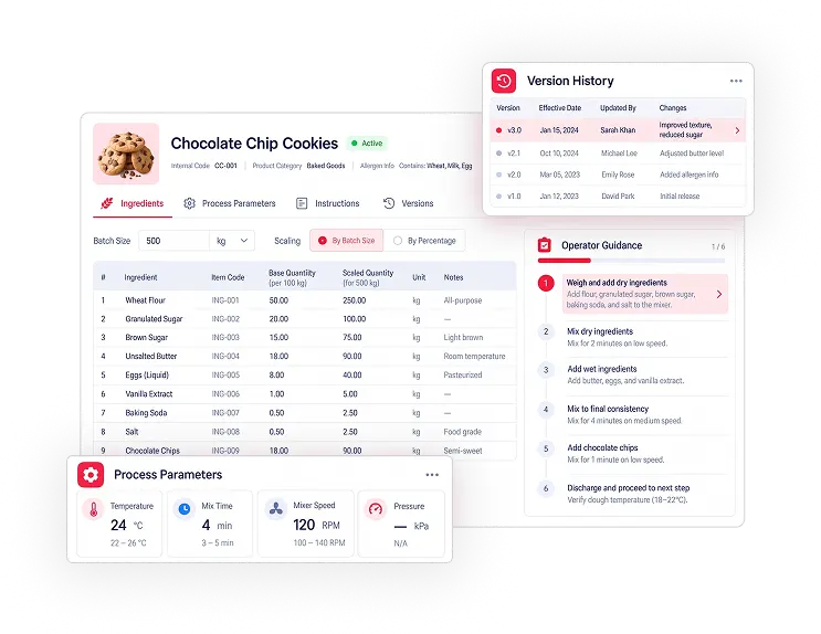 Recipe & Formula Management